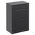 Napoli Gloss Grey 600mm x 390mm Floor Standing Vanity Unit for Countertop Basins and 2 Drawers with Chrome Handles Left Hand View