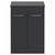 Napoli Gloss Grey 600mm x 390mm Floor Standing Vanity Unit for Countertop Basins and 2 Doors with Chrome Handles Front View