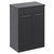 Napoli Gloss Grey 600mm x 390mm Floor Standing Vanity Unit for Countertop Basins and 2 Doors with Chrome Handles Left Hand View