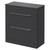 Napoli Gloss Grey 800mm x 390mm Floor Standing Vanity Unit for Countertop Basins and 2 Drawers with Chrome Handles Right Hand View