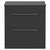 Napoli Gloss Grey 800mm x 390mm Floor Standing Vanity Unit for Countertop Basins and 2 Drawers with Chrome Handles Front View
