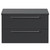 Napoli Gloss Grey 800mm x 390mm Wall Mounted Vanity Unit for Countertop Basins and 2 Drawers with Chrome Handles Front View