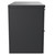 Napoli Gloss Grey 800mm x 390mm Wall Mounted Vanity Unit for Countertop Basins and 2 Drawers with Chrome Handles Side View