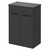 Napoli Gloss Grey 600mm x 390mm Floor Standing Vanity Unit for Countertop Basins and 2 Doors with Matt Black Handles Right Hand View