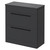 Napoli Gloss Grey 800mm x 390mm Floor Standing Vanity Unit for Countertop Basins and 2 Drawers with Matt Black Handles Right Hand View