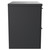Napoli Gloss Grey 600mm x 390mm Wall Mounted Vanity Unit for Countertop Basins and 2 Drawers with Matt Black Handles Side View