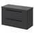 Napoli Gloss Grey 800mm x 390mm Wall Mounted Vanity Unit for Countertop Basins and 2 Drawers with Matt Black Handles Right Hand View Napoli Gloss Grey 800mm x 390mm Wall Mounted Vanity Unit for Countertop Basins and 2 Drawers with Matt Black Handles Right Hand View