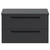 Napoli Gloss Grey 800mm x 390mm Wall Mounted Vanity Unit for Countertop Basins and 2 Drawers with Matt Black Handles Front View Napoli Gloss Grey 800mm x 390mm Wall Mounted Vanity Unit for Countertop Basins and 2 Drawers with Matt Black Handles Front View