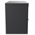 Napoli Gloss Grey 800mm x 390mm Wall Mounted Vanity Unit for Countertop Basins and 2 Drawers with Matt Black Handles Side View Napoli Gloss Grey 800mm x 390mm Wall Mounted Vanity Unit for Countertop Basins and 2 Drawers with Matt Black Handles Side View