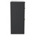 Napoli Gloss Grey 600mm x 390mm Floor Standing Vanity Unit for Countertop Basins and 2 Drawers with Brushed Brass Handles Side View