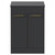 Napoli Gloss Grey 600mm x 390mm Floor Standing Vanity Unit for Countertop Basins and 2 Doors with Brushed Brass Handles Front View