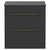 Napoli Gloss Grey 800mm x 390mm Floor Standing Vanity Unit for Countertop Basins and 2 Drawers with Brushed Brass Handles Front View