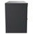 Napoli Gloss Grey 800mm x 390mm Wall Mounted Vanity Unit for Countertop Basins and 2 Drawers with Brushed Brass Handles Side View