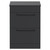 Napoli Gloss Grey 600mm x 390mm Floor Standing Vanity Unit for Countertop Basins and 2 Drawers with Gunmetal Grey Handles Front View