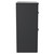 Napoli Gloss Grey 600mm x 390mm Floor Standing Vanity Unit for Countertop Basins and 2 Drawers with Gunmetal Grey Handles Side View