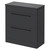 Napoli Gloss Grey 800mm x 390mm Floor Standing Vanity Unit for Countertop Basins and 2 Drawers with Gunmetal Grey Handles Right Hand View