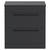 Napoli Gloss Grey 800mm x 390mm Floor Standing Vanity Unit for Countertop Basins and 2 Drawers with Gunmetal Grey Handles Front View