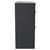 Napoli Gloss Grey 800mm x 390mm Floor Standing Vanity Unit for Countertop Basins and 2 Drawers with Gunmetal Grey Handles Side View
