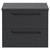 Napoli Gloss Grey 600mm x 390mm Wall Mounted Vanity Unit for Countertop Basins and 2 Drawers with Gunmetal Grey Handles Front View