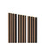 WholePanel Slatted 20mm Walnut and Black 510mm x 2400mm Pack of 3 Wall Panels Right Hand View