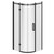 Series 10 Colore Matt Black 900mm Inline Quadrant Shower Enclosure Front View