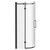 Series 10 Colore Matt Black 900mm Inline Quadrant Shower Enclosure Left Hand View