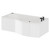 Bayou 1700mm 6 Jet Matt Black V-Tec Right Hand B Shaped Whirlpool Shower Bath with Front Bath Panel Right Hand View
