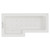Loire 1700mm 12 Jet Chrome Easifit Left Hand L Shaped Shower Bath with Front Bath Panel View from Top