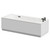Keyhole 1700mm x 800mm 12 Jet Matt Black Flat Jet Single Ended Whirlpool Shower Bath Right Hand View