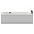 Keyhole 1700mm x 800mm 12 Jet Matt Black Flat Jet Single Ended Whirlpool Shower Bath View from Front