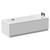 Keyhole 1700mm x 800mm 12 Jet Matt Black Flat Jet Single Ended Whirlpool Shower Bath Left Hand View