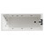 Slim Edge 1700mm x 700mm 12 Jet Matt Black Flat Jet Single Ended Whirlpool Bath View from Top