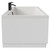 Slim Edge 1700mm x 700mm 6 Jet Matt Black Flat Jet Double Ended Whirlpool Bath Side View
