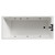 Slim Edge 1800mm x 800mm 6 Jet Matt Black Flat Jet Single Ended Whirlpool Bath View from Top