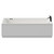 Slim Edge 1800mm x 800mm 6 Jet Matt Black Flat Jet Single Ended Whirlpool Bath View from Front