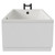 Slim Edge 1800mm x 800mm 6 Jet Matt Black Flat Jet Single Ended Whirlpool Bath Side View