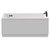 Slim Edge 1500mm x 700mm 12 Jet Matt Black Flat Jet Single Ended Whirlpool Bath View from Front