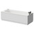 Monte Carlo 1700mm x 700mm 12 Jet Matt Black V-Tec Textured Base Anti Slip Single Ended Whirlpool Bath Right Hand View
