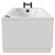 Monte Carlo 1700mm x 700mm 12 Jet Matt Black V-Tec Textured Base Anti Slip Single Ended Whirlpool Bath Side View
