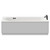 Monte Carlo 1700mm x 700mm 6 Jet Matt Black Flat Jet Textured Base Anti Slip Single Ended Whirlpool Bath View from Front