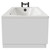 Monte Carlo 1700mm x 700mm 6 Jet Matt Black Flat Jet Textured Base Anti Slip Single Ended Whirlpool Bath Side View