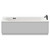 Monte Carlo 1700mm x 700mm 12 Jet Matt Black Flat Jet Textured Base Anti Slip Single Ended Whirlpool Bath View from Front