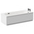 Monte Carlo 1700mm x 700mm 12 Jet Matt Black Flat Jet Textured Base Anti Slip Single Ended Whirlpool Bath Left Hand View