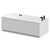 Compact 1500mm x 700mm 6 Jet Matt Black Flat Jet Single Ended Whirlpool Bath Right Hand View