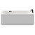 Compact 1500mm x 700mm 6 Jet Matt Black Flat Jet Single Ended Whirlpool Bath View from Front