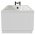 Compact 1500mm x 700mm 6 Jet Matt Black Flat Jet Single Ended Whirlpool Bath Side View