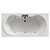 Strata Duo XL 1800mm x 900mm 6 Jet Matt Black Flat Jet Double Ended Whirlpool Bath View from Top