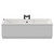 Legend 1700mm x 700mm Right Hand 12 Jet Matt Black V-Tec Single Ended Whirlpool Bath View from Front