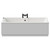Legend 1700mm x 750mm Left Hand 12 Jet Matt Black V-Tec Single Ended Whirlpool Bath View from Front
