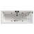 Legend 1700mm x 700mm Left Hand 12 Jet Matt Black V-Tec Single Ended Whirlpool Bath View from Top